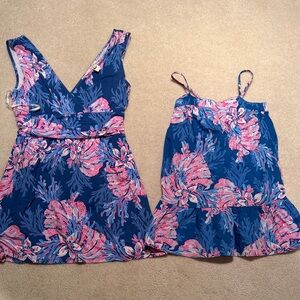 Lilly Pulitzer Blue and Pink Floral Dresses